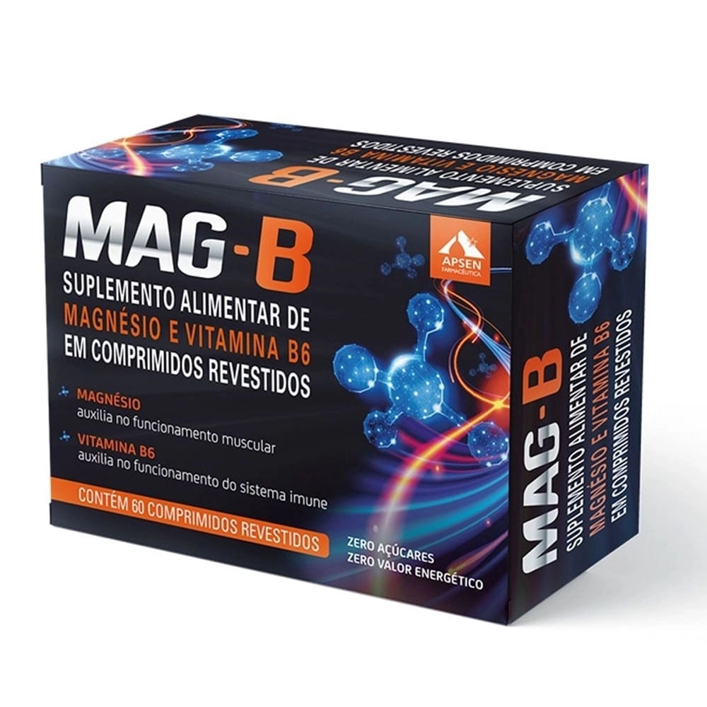 Mag B 60 comprimidos – Complexo B + Magnésio para Energia
