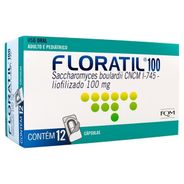 Probiótico Floratil 100mg 12 cápsulas
