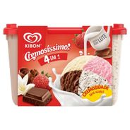 Sorvete Kibon 4 em 1 Cremosíssimo Pote 2L