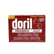 Doril Enxaqueca Ácido Acetilsalicílico 250mg + Paracetamol 250mg + Cafeína 65mg 18 comprimidos