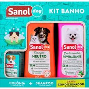 Sanol Dog Kit - Shampoo / Condicionador / Ganhe 1 Colônia Variado Verde