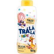Trá Lá Lá Talco Bem Estar Personagem Baby Branco E Amarelo 160g