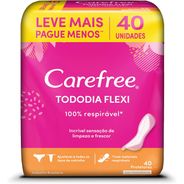 Carefree Protetor Diário Todo Dia Flexi Sem Perfume 40 Unidades