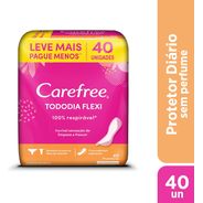 Carefree Protetor Diário Todo Dia Flexi Sem Perfume 40 Unidades