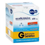 Acetilcisteína 600mg Granulado Sabor Laranja 16 envelopes EMS Genérico