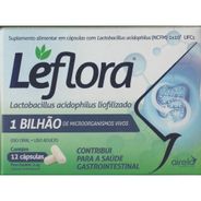 Suplemento Alimentar Leflora Lactobacilus Acidophilus 12 Cápsulas