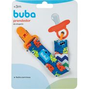 Buba Monstrinho Prendedor de Chupeta, Azul/Laranja