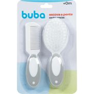 Buba Escova E Pente Baby - Cinza Cinza