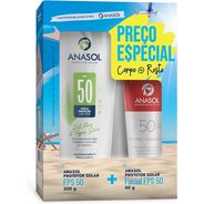 Kit Protetor Solar Anasol FPS50 Corpo 200G+ Facial 60G