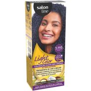Light Color 1.110 Preto Azulado Intenso Salon Line, Preto