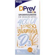 Vitamina D 400UI Dprev Todo Dia Frutas Gotas 10ml