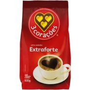 3 Corações Café Torrado E Moído Extra Forte Pacote 500G