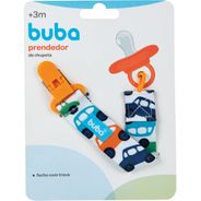 Buba Carrinho Prendedor de Chupeta, Azul/Laranja