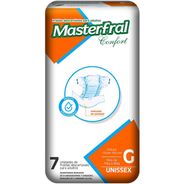 Fralda Geriátrico Masterfral Confort Unissex Tamanho G com 7 Unidades