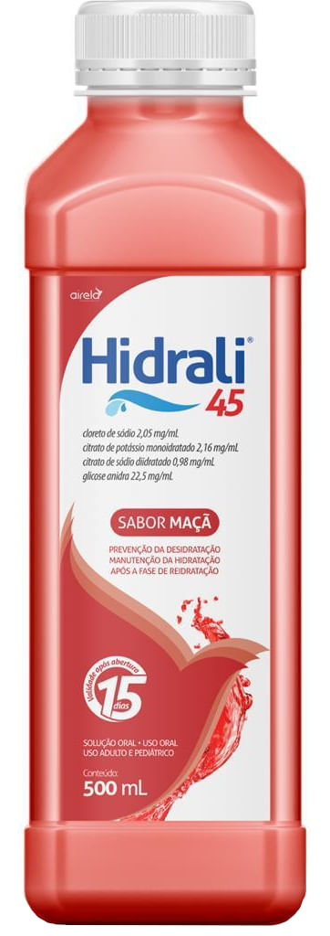 Hidrali Sais 45 Maçã 500ml | Solução Oral de Reidratação