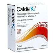 Cálcio + Vitamina D + Vitamina K Caldê K2 30 comprimidos Calde