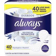 Protetores Diários Always Sensitive 40 Unidades
