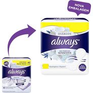 Protetores Diários Always Sensitive 40 Unidades