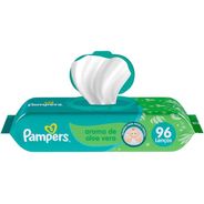 Lenços Umedecidos Pampers Aroma de Aloe Vera 96 Unidades