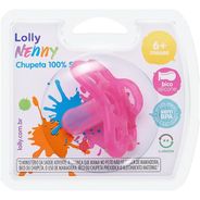 Chupeta 100% Silicone Bico Redondo +6 Meses Lolly Rosa