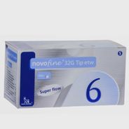 Agulha para Caneta Aplicadora de Insulina Novofine 32G 6mm 100 Unidades