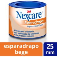 Nexcare, 3M, Esparadrapo Impermeável, Bege, 25mm x 0.9m