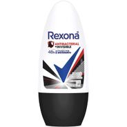 Desodorante Antitranspirante Rexona Feminino Rollon Antibacterial +Invisible 50ml