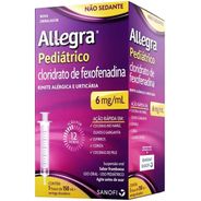 Antialérgico Allegra Pediátrico 6mg/ml Suspensão Oral 150ml com Seringa