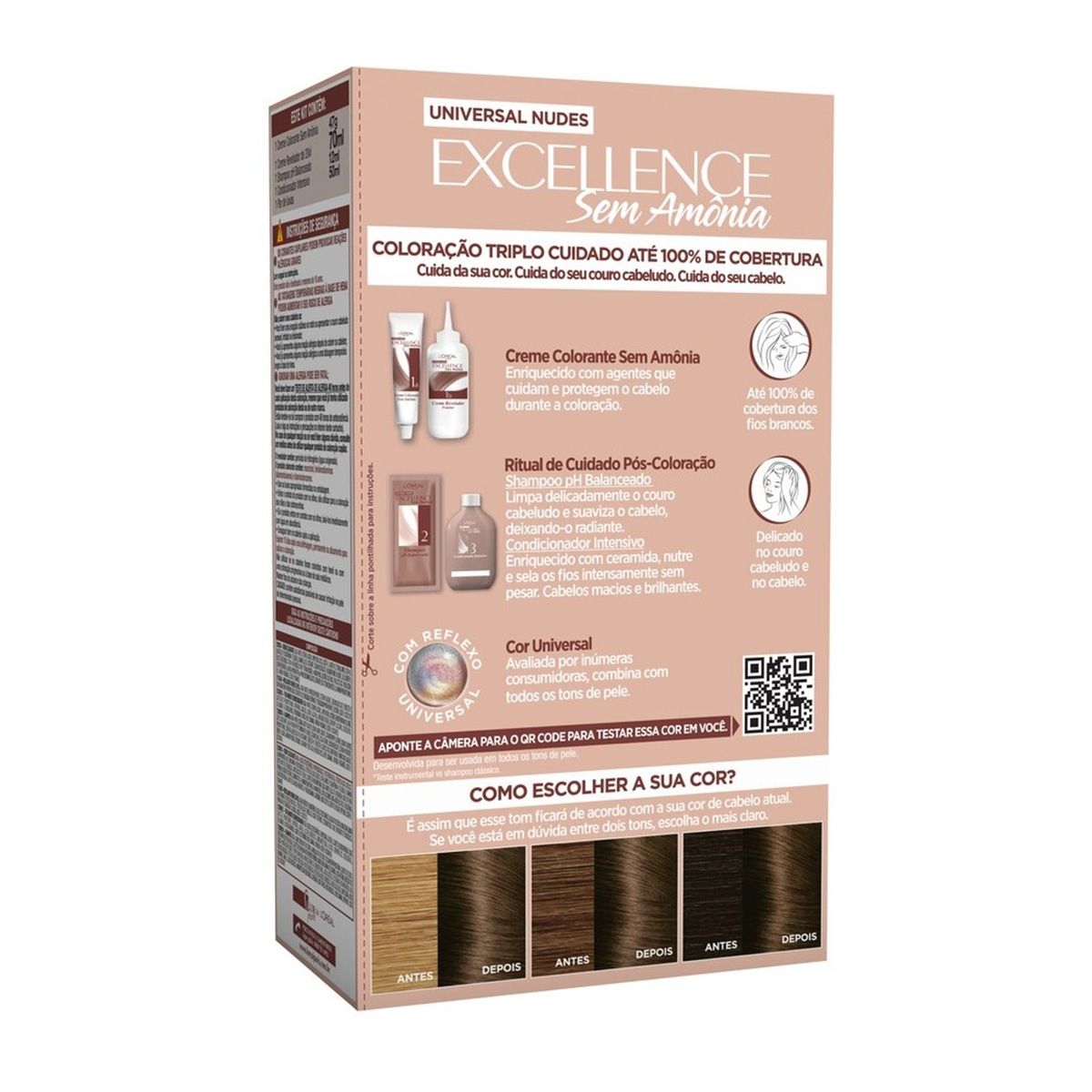 Tintura Imédia Excellence Permanente Sem Amônia 3U - Castanho Escuro ...