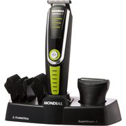 Aparador de Pelos Super Groom 06, Mondial, Preto/Verde, 6W, Bivolt - BG-04