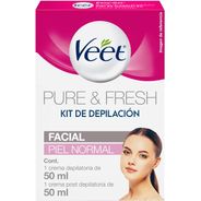 Creme Depilatório Veet Kit Depilação Facial - 2x 50ml