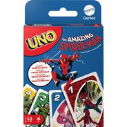 UNO Jogo de Cartas Marvel Spider-Man para Crianças, Adultos & Família com Baralho e Regra Especial Inspirados nos Quadri