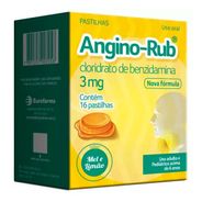 Angino-Rub 3mg Sabor Mel e Limão 16 Pastilhas
