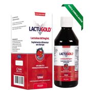 Lactugold 667mg/mL, frasco com 120mL de xarope de uso oral, sabor frutas vermelhas
