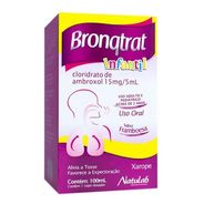 Bronqtrat 15mg/5mL, Caixa Com 1 Frasco Com 100mL De Xarope Infantil + Copo Medidor, Sabor Framboesa