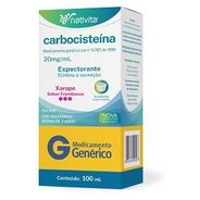 Carbocisteína Nativita Farmacêutica 20Mg/mL, Caixa Com 1 Frasco Com 100mL De Xarope + Copo Medidor