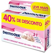 Dermodex Pomada Para Prevenção De Assaduras Prevent - 120G (2X60G) - 40% Na 2ª Unidades