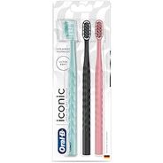 Oral-B Escova de Dente Oral-B Iconic Premium 3 Unidades, Multicor