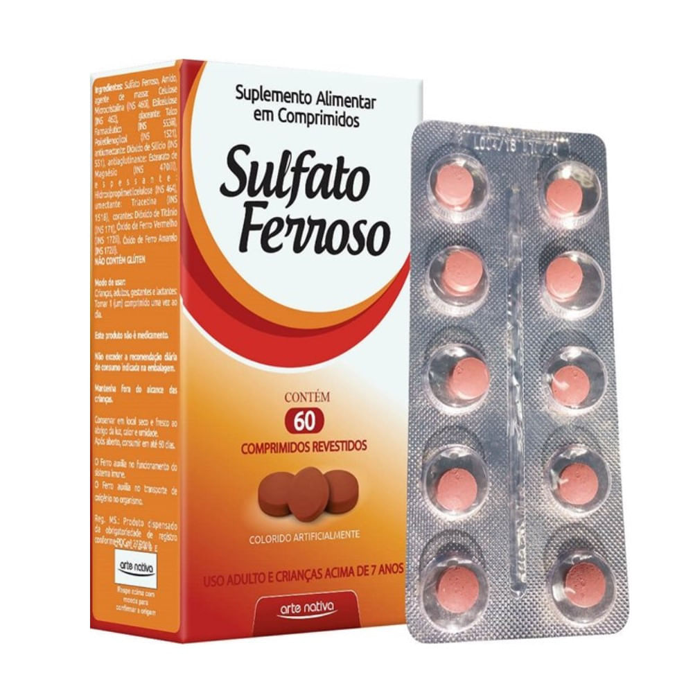 Sulfato Ferroso 60 Comprimidos