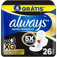 Always Absorventes Noites Tranquilas Suave Xg 26 Unidades