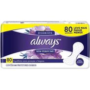 Protetor Diário Sem Abas Always Com 80 Sem Perfume