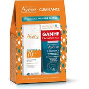KIit Avene Protetor Solar Clean UV FPS70 40G + Gel De Limpeza 40G