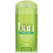 Desodorante Antitranspirante Sólido Ban sem Perfume, Branco, Miami, 73 g
