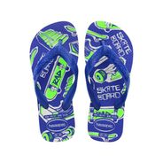 Sandália Havaianas Kids Athletic Branco/Azul 31/32