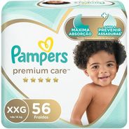 Fralda Descartavel Pampers Premium Care XXG 56Unidades