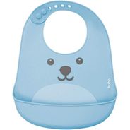 Buba, - Babador De Silicone Com Pega Migalhas Gumy Bebê Unissex, Azul