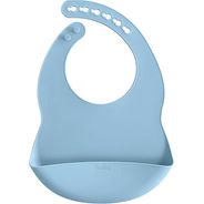 Babador Pega Migalhas Em Silicone Azul