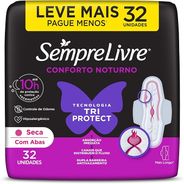 Sempre Livre Adapt Plus Noite e Dia Seca - Absorvente Externo Nortuno, 32 Unidades