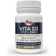 Vitamina D3 +Vitamina C +Zinco Vita D3 Vitafor 30 Capsulas