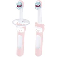 Escova de Dente MAM Baby's Brush - Embalagem Dupla - Rosa 2 unidades